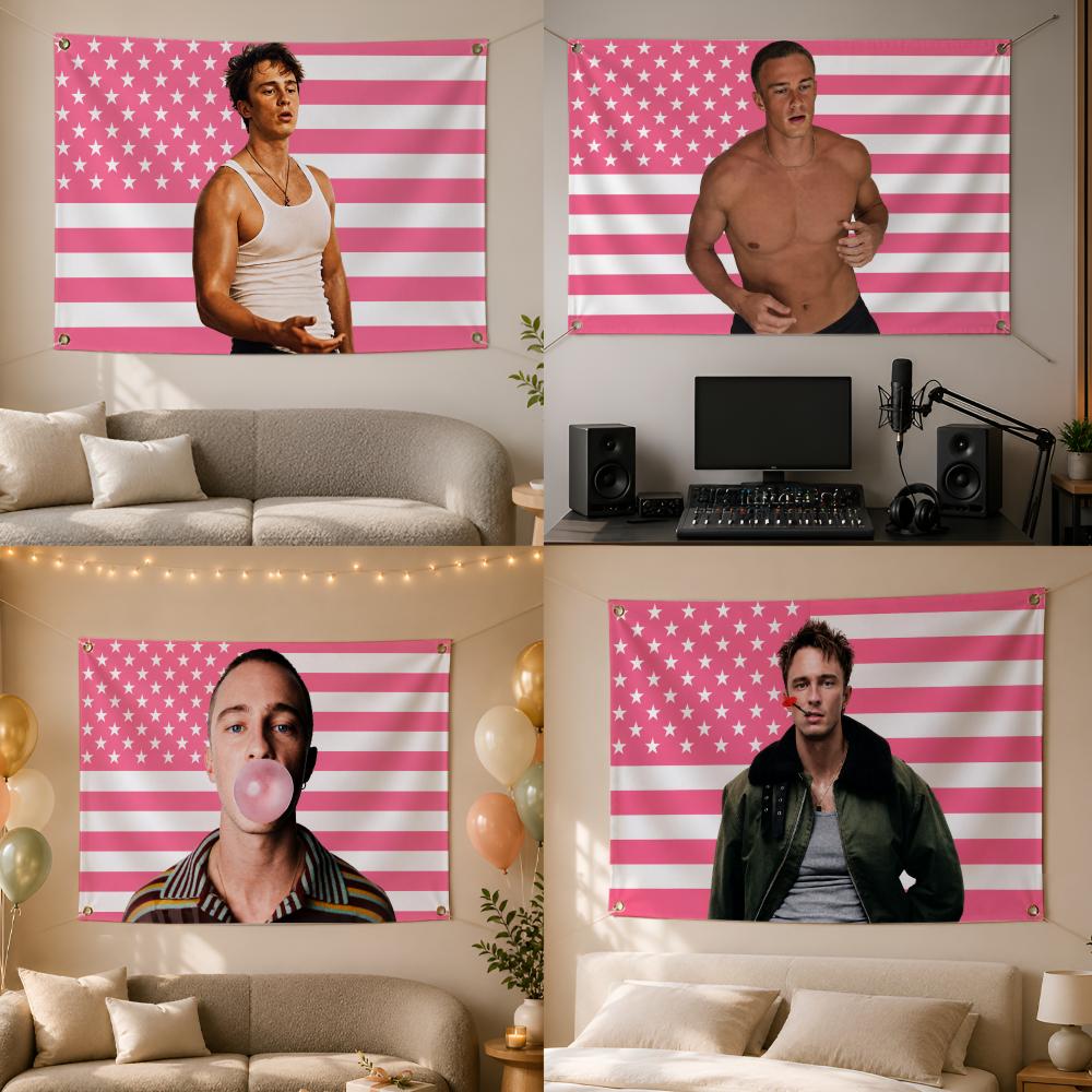 Outdoor Camping Tv - TV Actor Drew Starkey Flags Wall