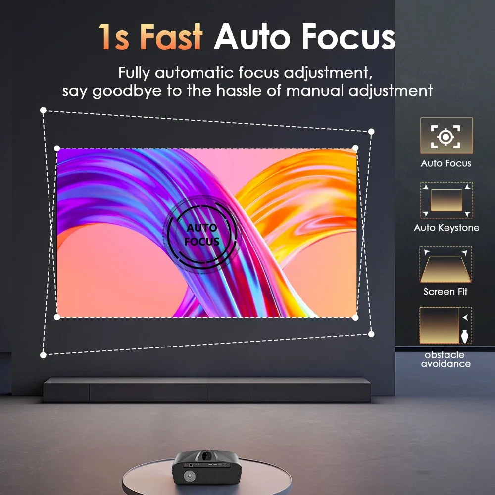 4K 3800 ANSI Projector Android - Outdoor Camping Tv ulasan dan harga