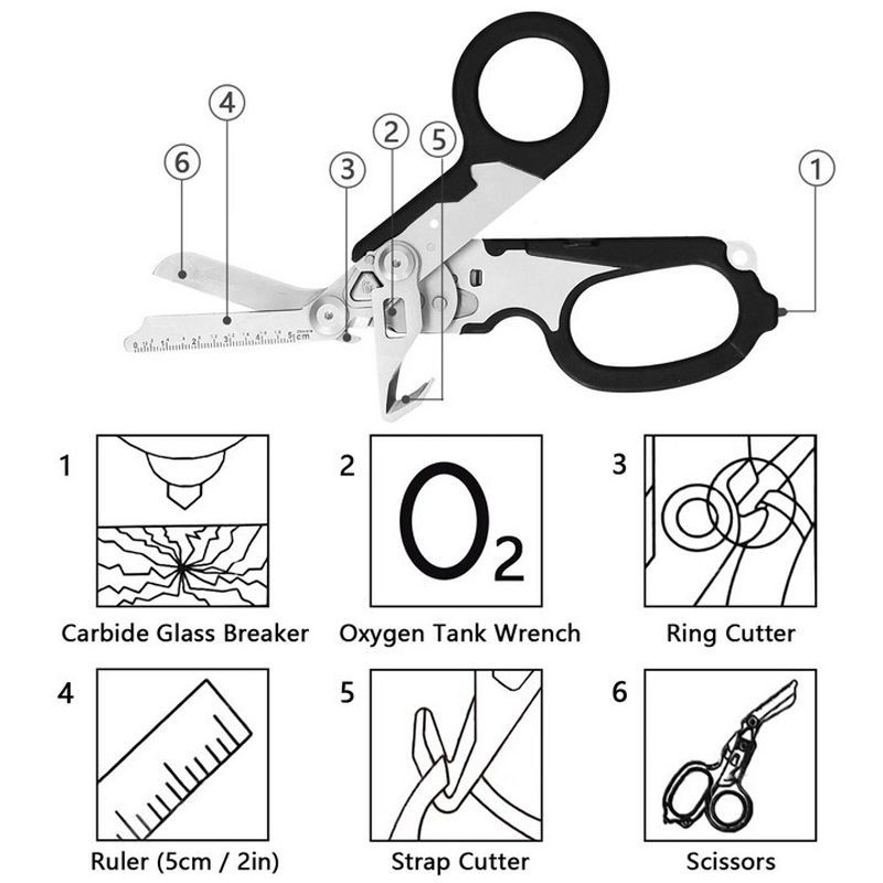 Tactical Medical Scissor Emerg - Survival Kit ulasan dan harga