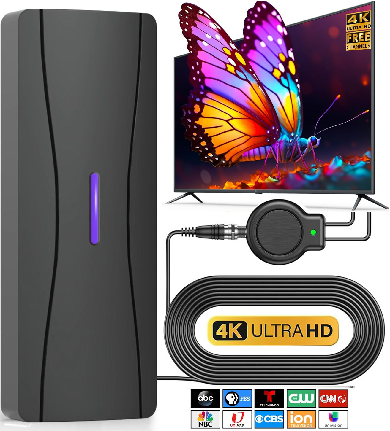 1080p 4K Outdoor/Indoor TV Ant - Outdoor Camping Tv ulasan dan harga