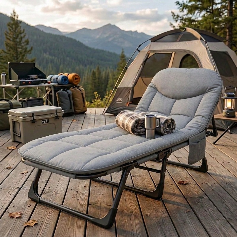 Portable Folding Lounge Chair, - Outdoor Oversized Camping Chair ulasan dan harga