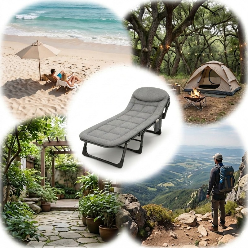 Portable Folding Lounge Chair, - Outdoor Oversized Camping Chair ulasan dan harga