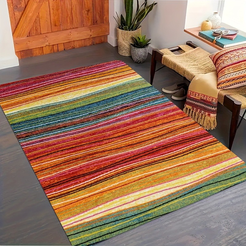 1PC Rainbow lines Door Mats pa - Outdoor Camping Kitchen With Sink ulasan dan harga