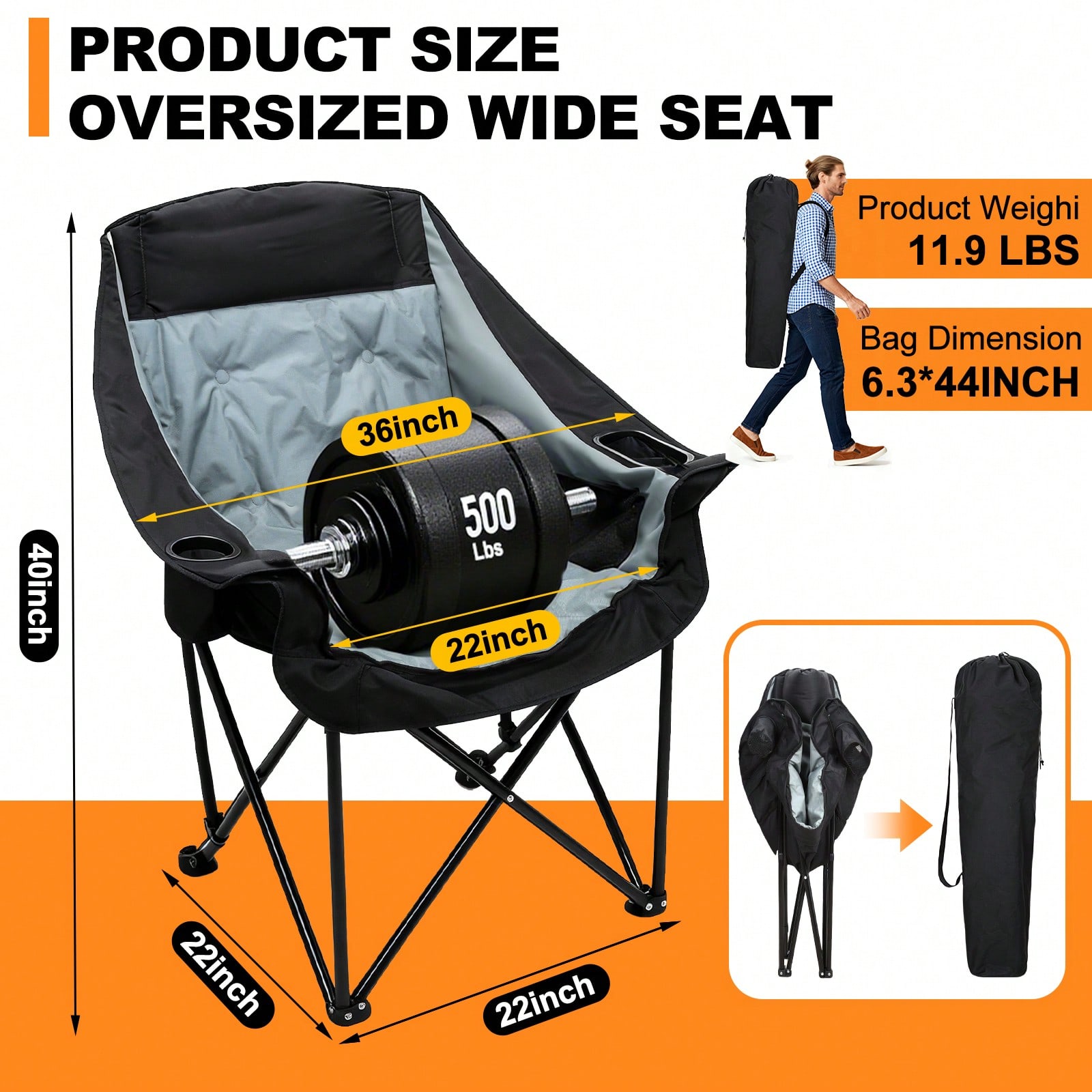 Heated Double Camping Chair He - Outdoor Oversized Camping Chair ulasan dan harga
