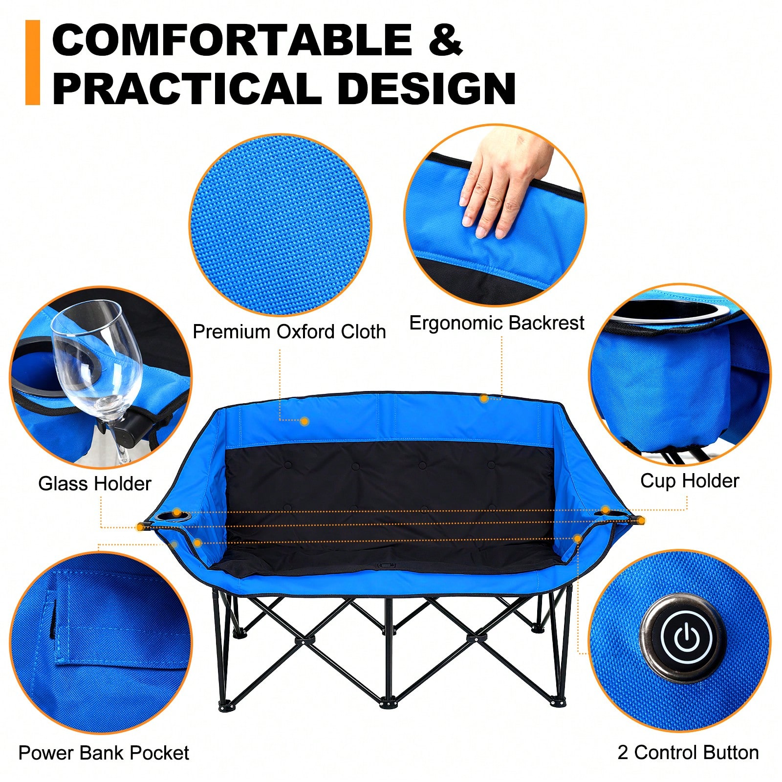 Heated Double Camping Chair He - Outdoor Oversized Camping Chair ulasan dan harga