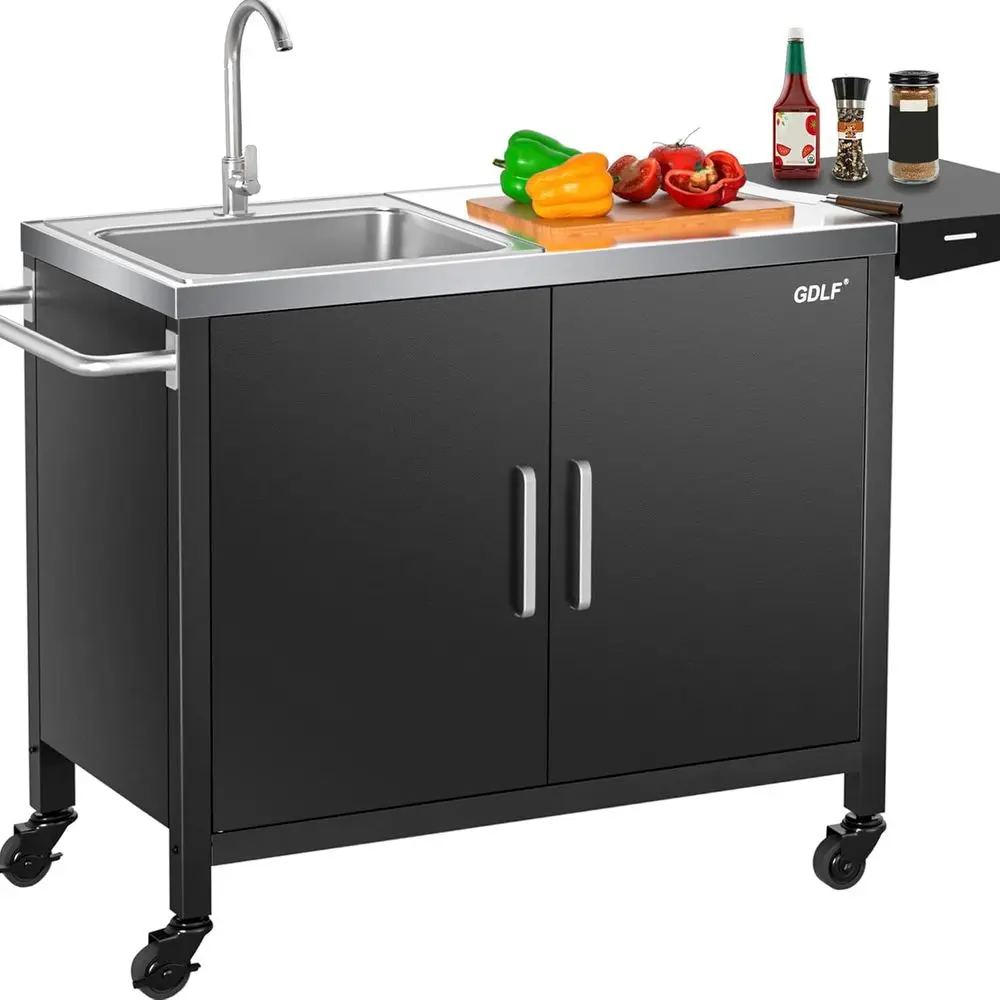 Outdoor Kitchen Island with St - Outdoor Camping Kitchen With Sink ulasan dan harga
