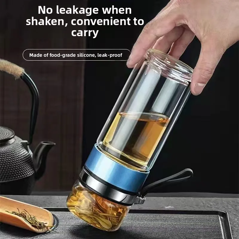 Double Layer Glass Tea Water S - Portable Water Filter ulasan dan harga