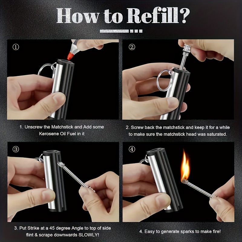 1-5 pack match lighter, flint  - Fire Starter Flint ulasan dan harga