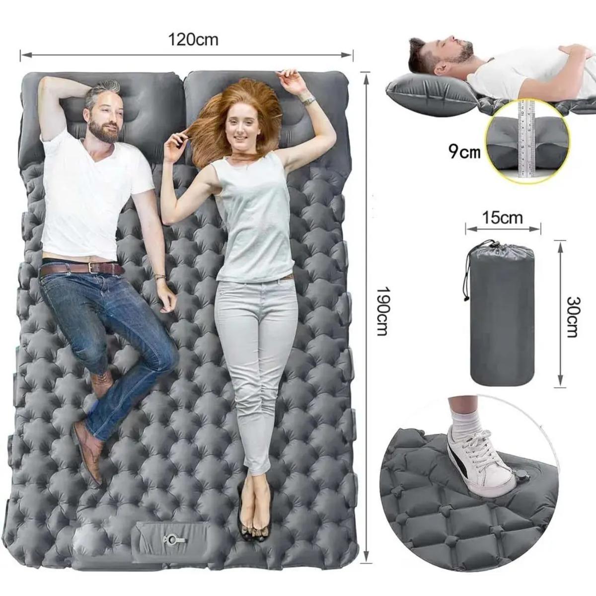 Single & Double Inflatable Air - Camp Pillow Compressible ulasan dan harga