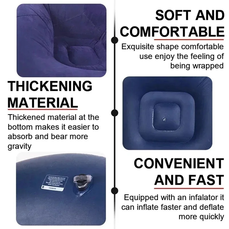 Large Inflatable Lazy Sofa PVC - Outdoor Camping Couch ulasan dan harga