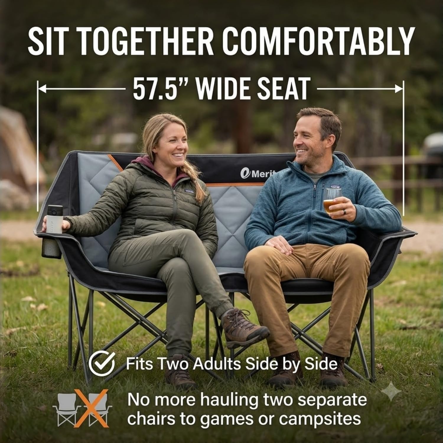 Heavy Duty 650LB Folding Campi - Outdoor Oversized Camping Chair ulasan dan harga