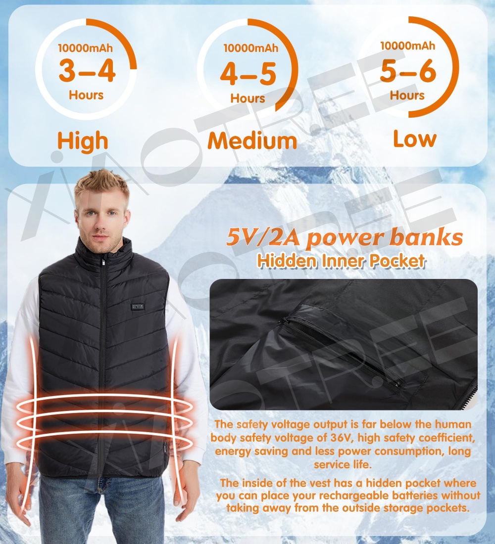 28/9 Areas Heated Vest Men Jac - Camping Outdoor Clothing ulasan dan harga