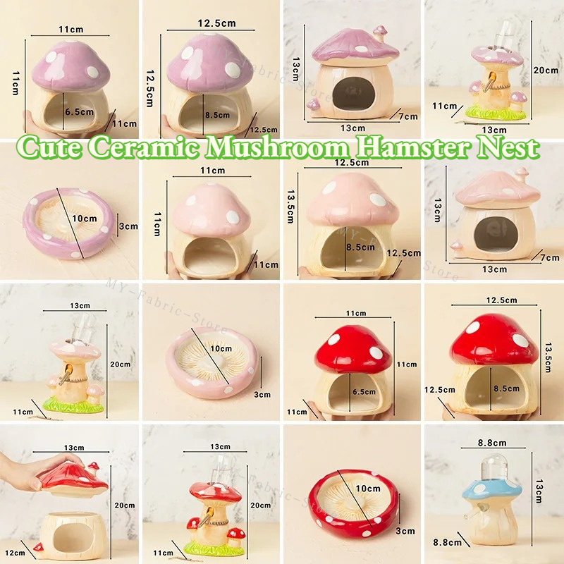 1pcs Cute Ceramic Mushroom Ham - Bear Canister ulasan dan harga