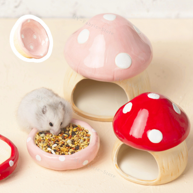 1pcs Cute Ceramic Mushroom Ham - Bear Canister ulasan dan harga