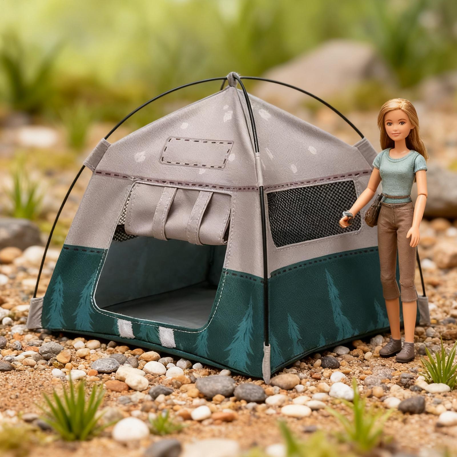 Mini Tent 1:12 Scale Miniature - Outdoor Camping Usa ulasan dan harga