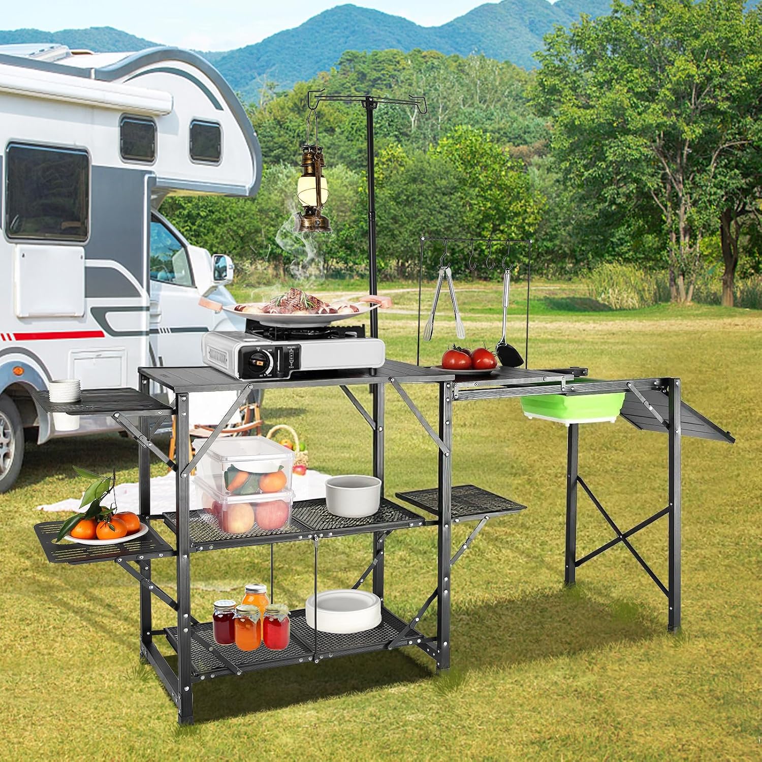 Camping Kitchen Table with Sin - Outdoor Camping Kitchen With Sink ulasan dan harga