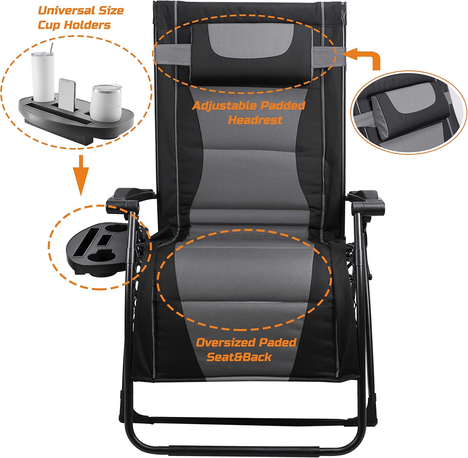 XXL Oversize Recliner Folding  - Outdoor Oversized Camping Chair ulasan dan harga